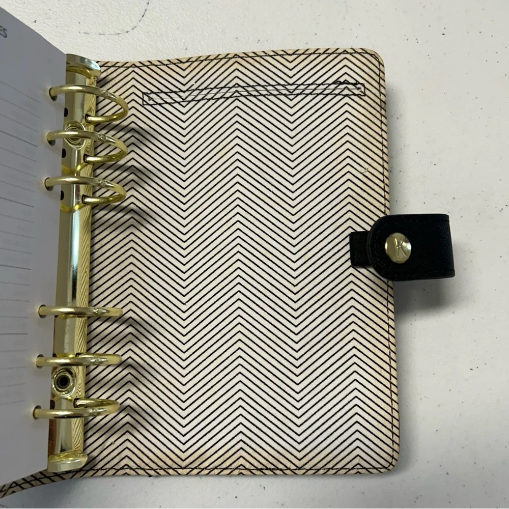 Kikki K Black Snap Personal Leather Planner‎ Organizer